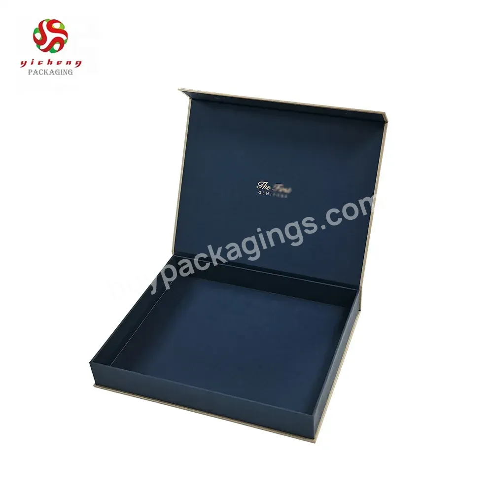 Custom Logo Oem Cardboard Book Bronzing Shape Style Magnetic Closure Empty Box Packaging Gift Boxes With Magnetic Llid