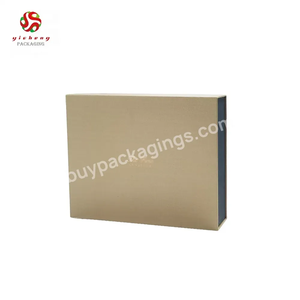 Custom Logo Oem Cardboard Book Bronzing Shape Style Magnetic Closure Empty Box Packaging Gift Boxes With Magnetic Llid