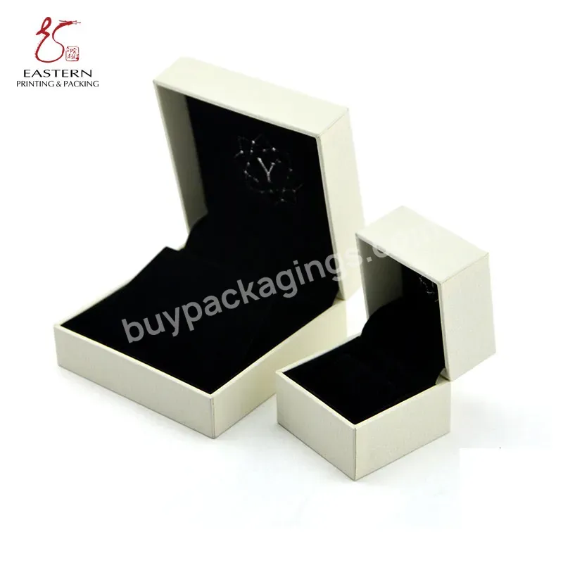 Custom Logo Printed High-end Velvet Jewelry Gift Packaging Box For Earrings Necklace
