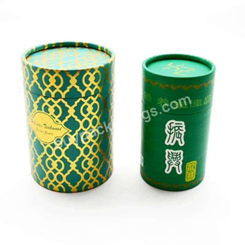 Custom Logo Printing Gift Boxes Container Cardboard Cylinder Box Round Candle Packaging Box