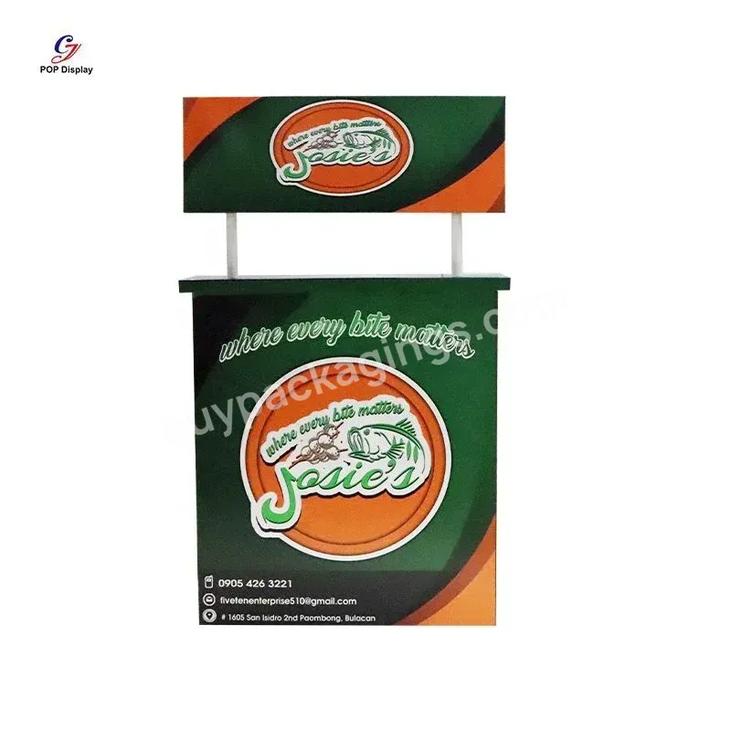 Custom Logo Printing Promotional Supermarket Counter Food Tasting Promotion Cardboard Corrugated Table Display - Buy Supermarket Tasting Table,Tasting Cardboard Table,Food Tasting Promotion Display.