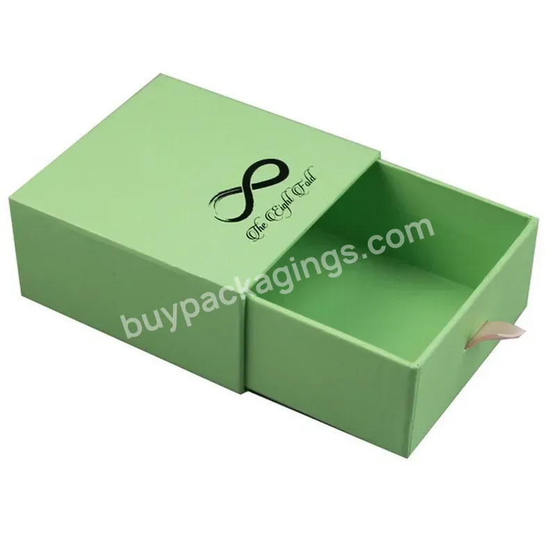 Custom Logo Printing Recycled Cardboard Packaging Box For Gift Package Luxury Sliding Drawer Box
