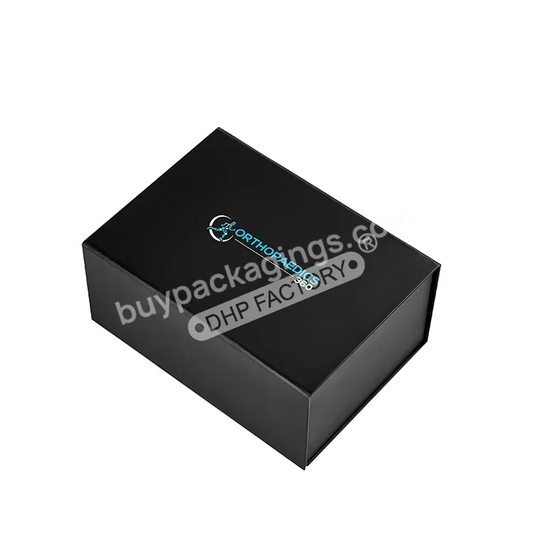 Custom Logo Recycled Cardboard Clothing Garments Packaging Luxury Magnetic Closure Matte Black Folding Paper Gift Box