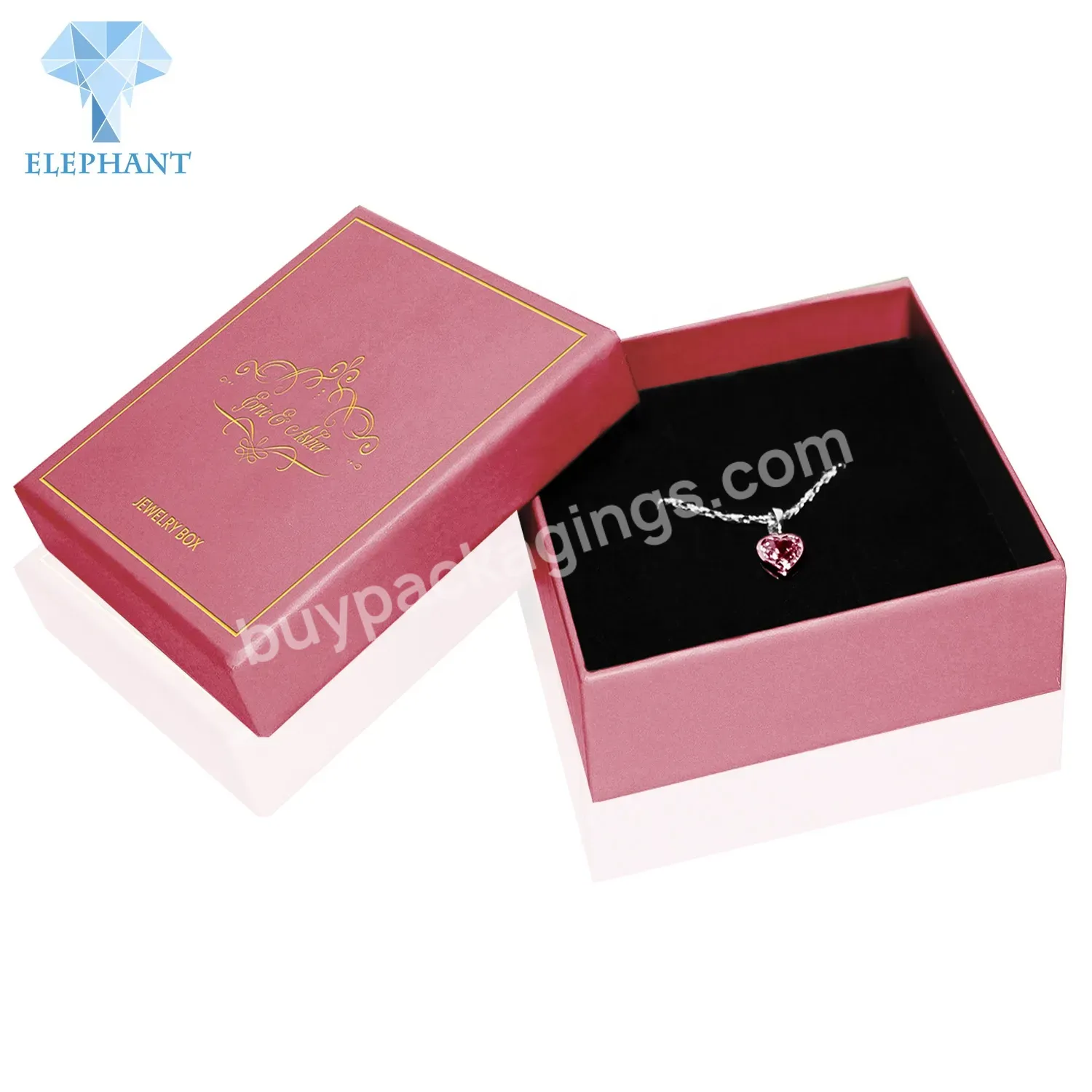 Custom Logo Small Luxury Jewelry Earring Bracelet Set Necklace Paper Packaging Box