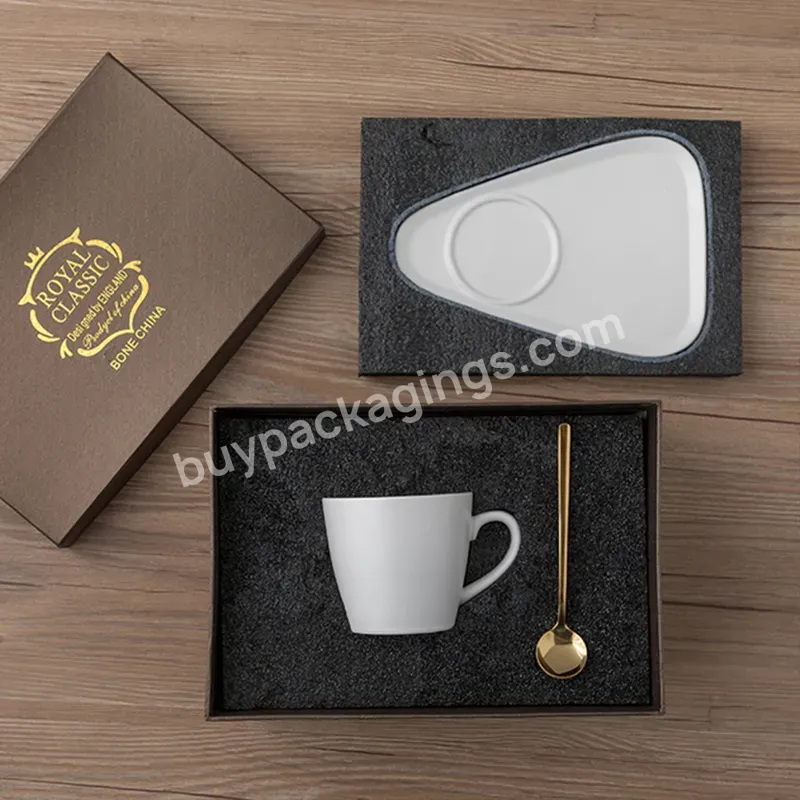 Custom Luxury Cheap Plain Black Mug Set Gift Box Ceramic Coffee Cup Gift Box For Cups