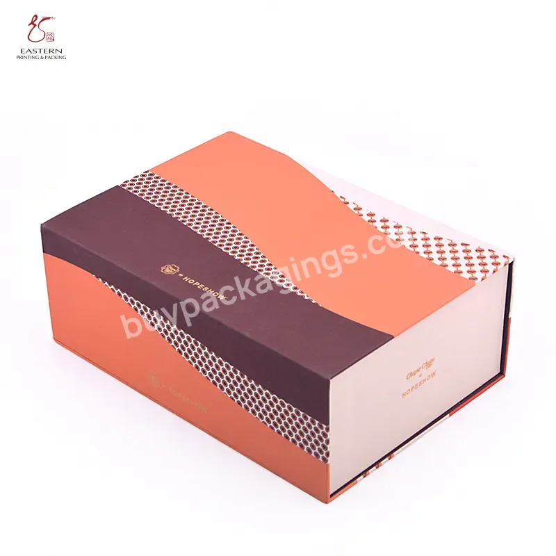 Custom Luxury Outside Color Printing With Foam Flocking Insert Magnetic Cardboard Gift Packaging Paper Box