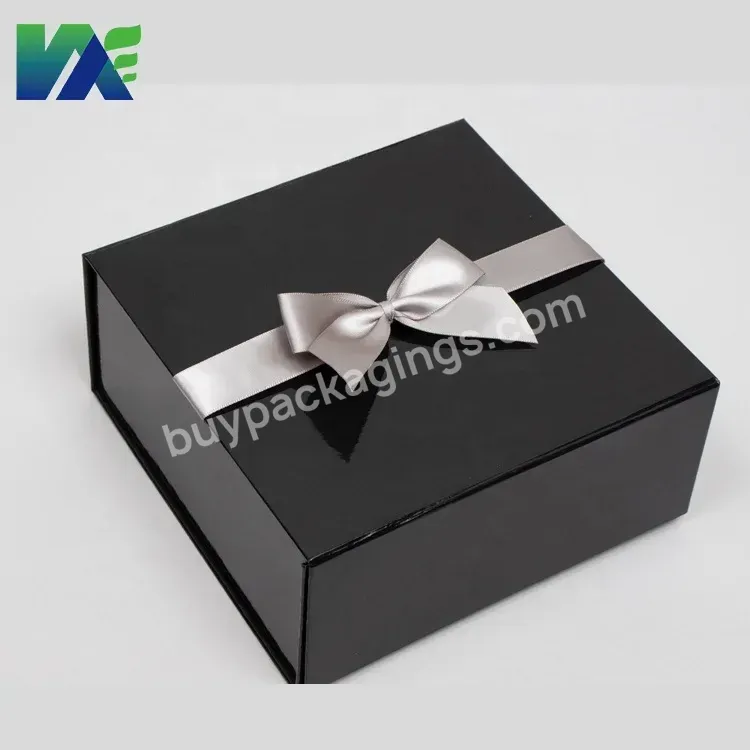 Custom Luxury Paper Magnet Foldable Folding Magnetic Gift Box Garment Apparel Clothing Gift Packaging Box