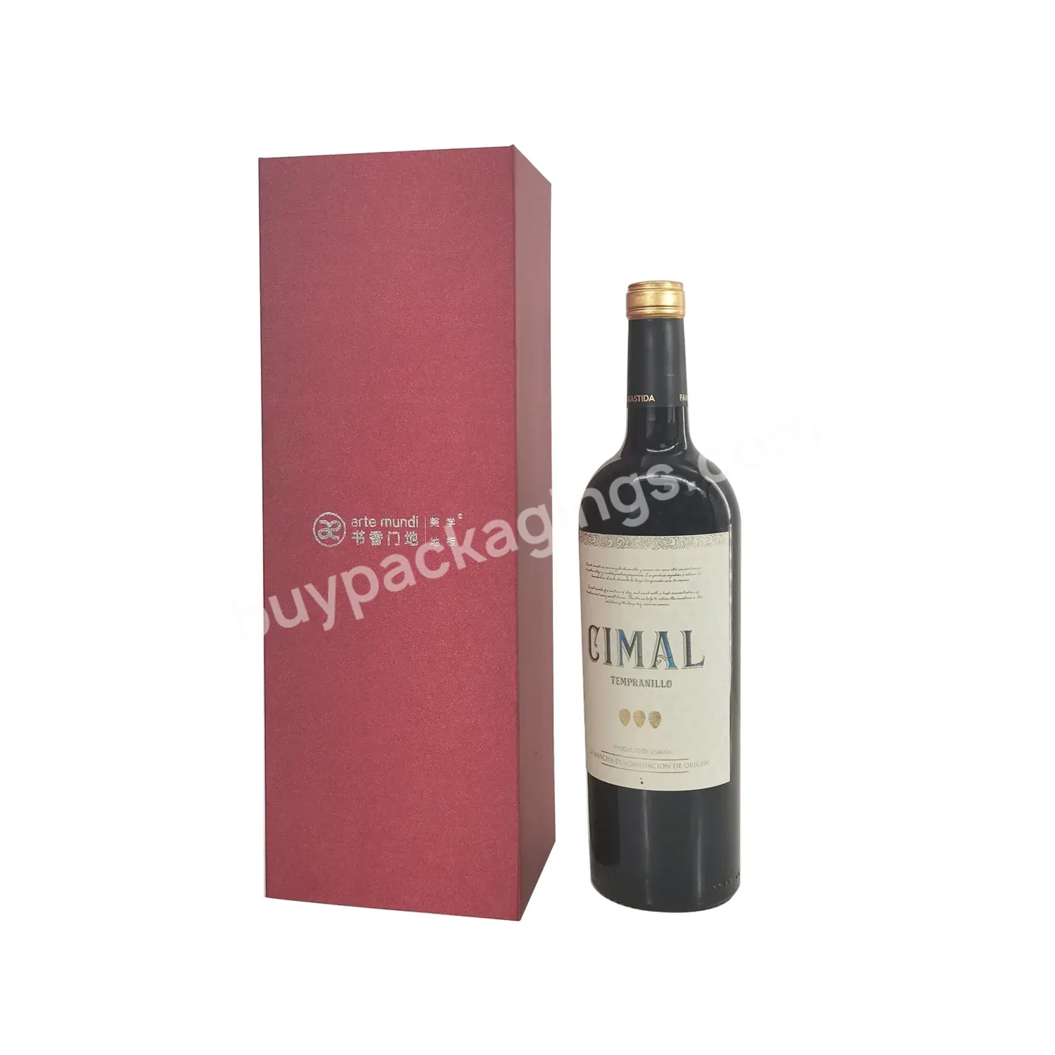 Custom Luxury Portable Gift Champagne Alcohol Whisky Gift Boxes Packing Liquor Whisky Bottle Glass Red Wine Packaging Box