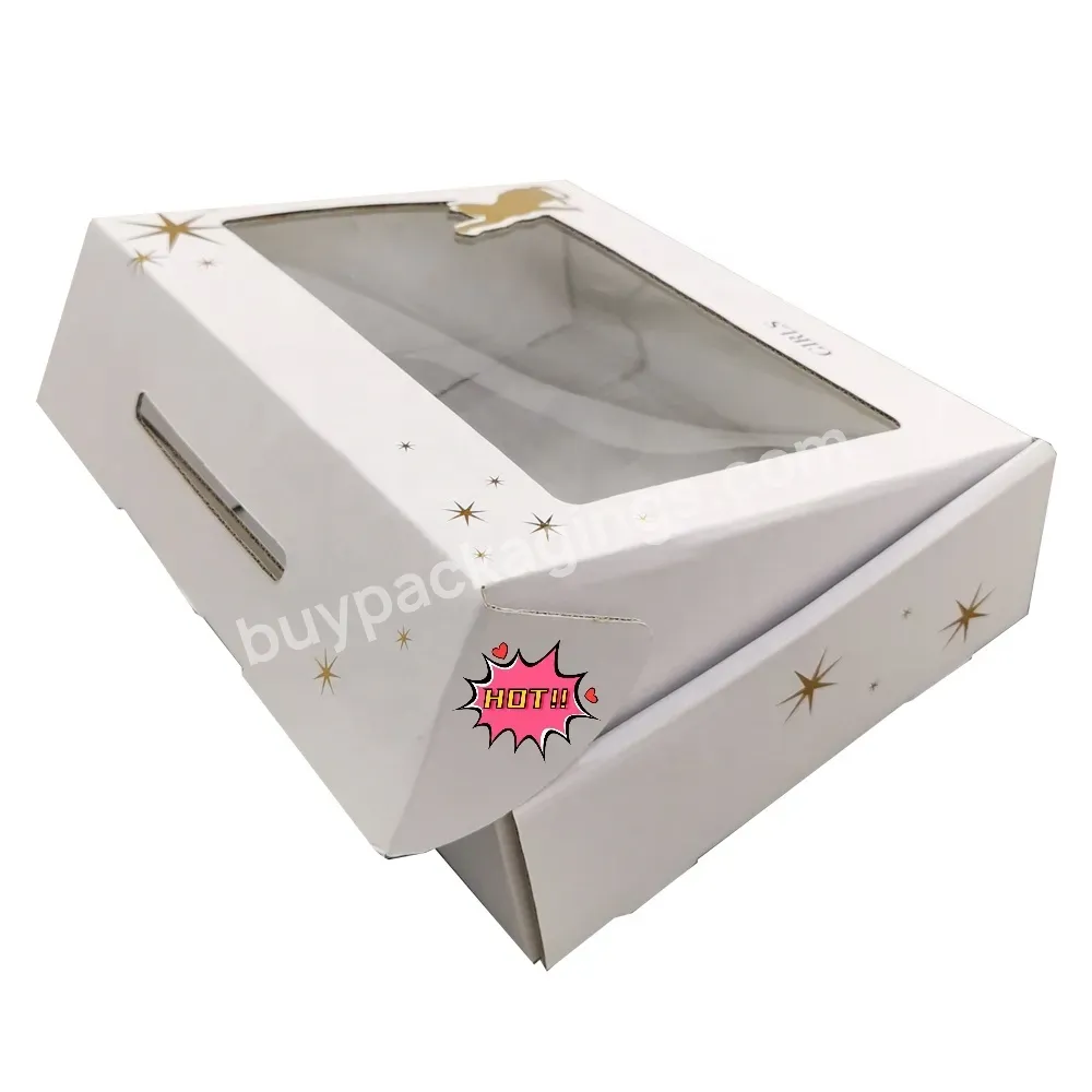 Custom Made Present Packaging Paper Box Gift See Through Packing Boxes With Window