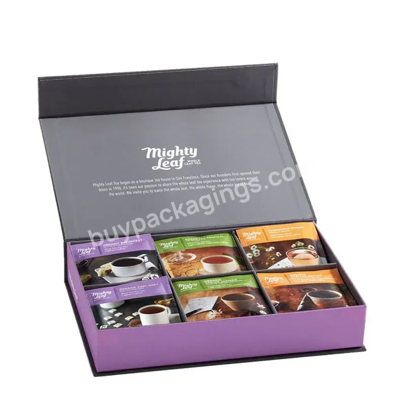 Custom Magnetic Closure Luxury Gift Tea Bags Paper Packaging Tea Bag Box