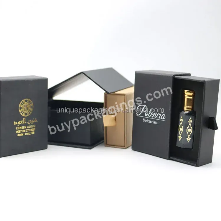 Custom Paper Box Empty Luxury Design Perfume Packaging Gift Drawer Box For Perfume Bottles Glass Bottles