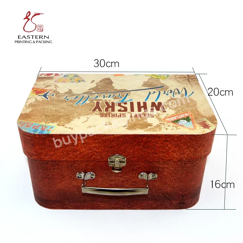 Custom Paper Cardboard Suitcase Box With Handle