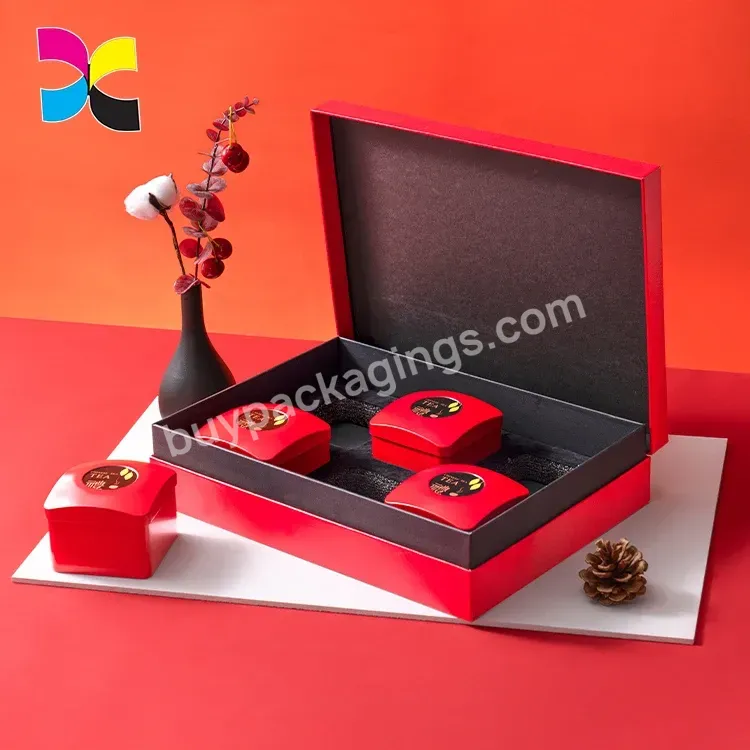 Custom Paper Insert Boxes Printing Luxury Tea Gift Box Packaging