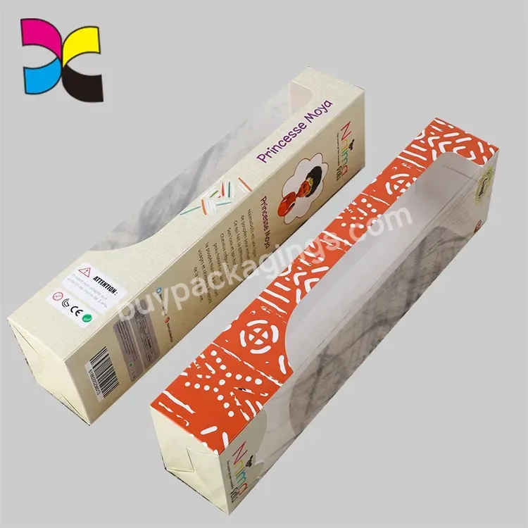 Custom Paper Printing Pvc Clear Cardboard Toy Gift Packaging Long Box