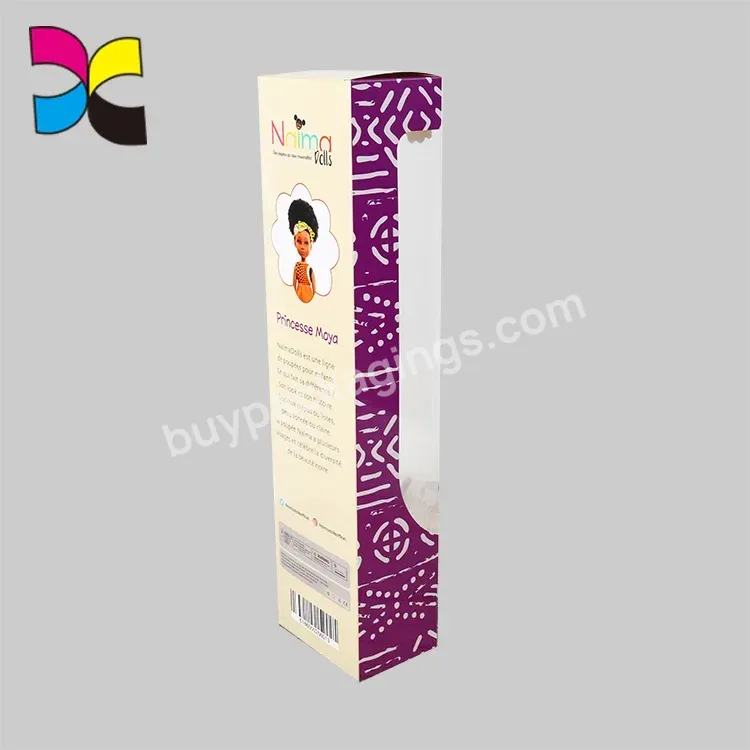 Custom Paper Printing Pvc Clear Cardboard Toy Gift Packaging Long Box