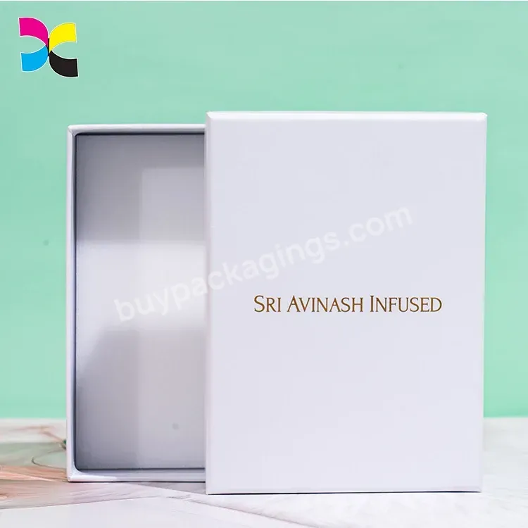 Custom Paper Printing Services Simple Cardboard Small White Gift Box With Lid