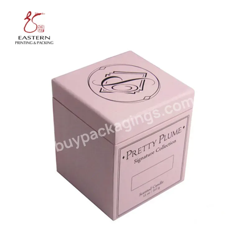 Custom Pink Color Printed Packaging Candle Set Gift Box Paper Packaging Box Luxury Candle Boxes