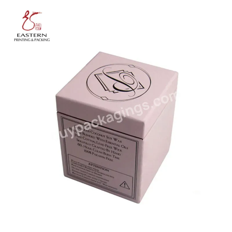 Custom Pink Color Printed Packaging Candle Set Gift Box Paper Packaging Box Luxury Candle Boxes