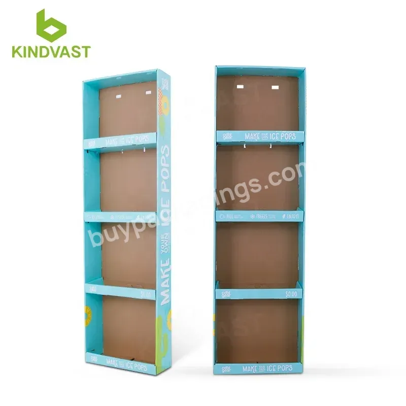 Custom Retail Cardboard Sidekick Display Rack With Tray Lipstick Cosmetic Store Display - Buy Floor Cosmetics Display Stand,Display Shelves For Cosmetics,Cosmetic Display Stand Rack.