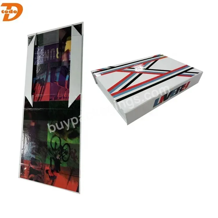 Custom Shiny Uv Printed Flap Magnetic Closure Box