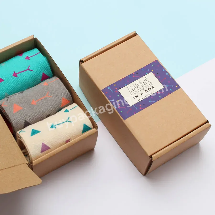 Custom Socks Packaging Boxes Eco Friendly Sock Gift Luxury Paper Box For Accessories