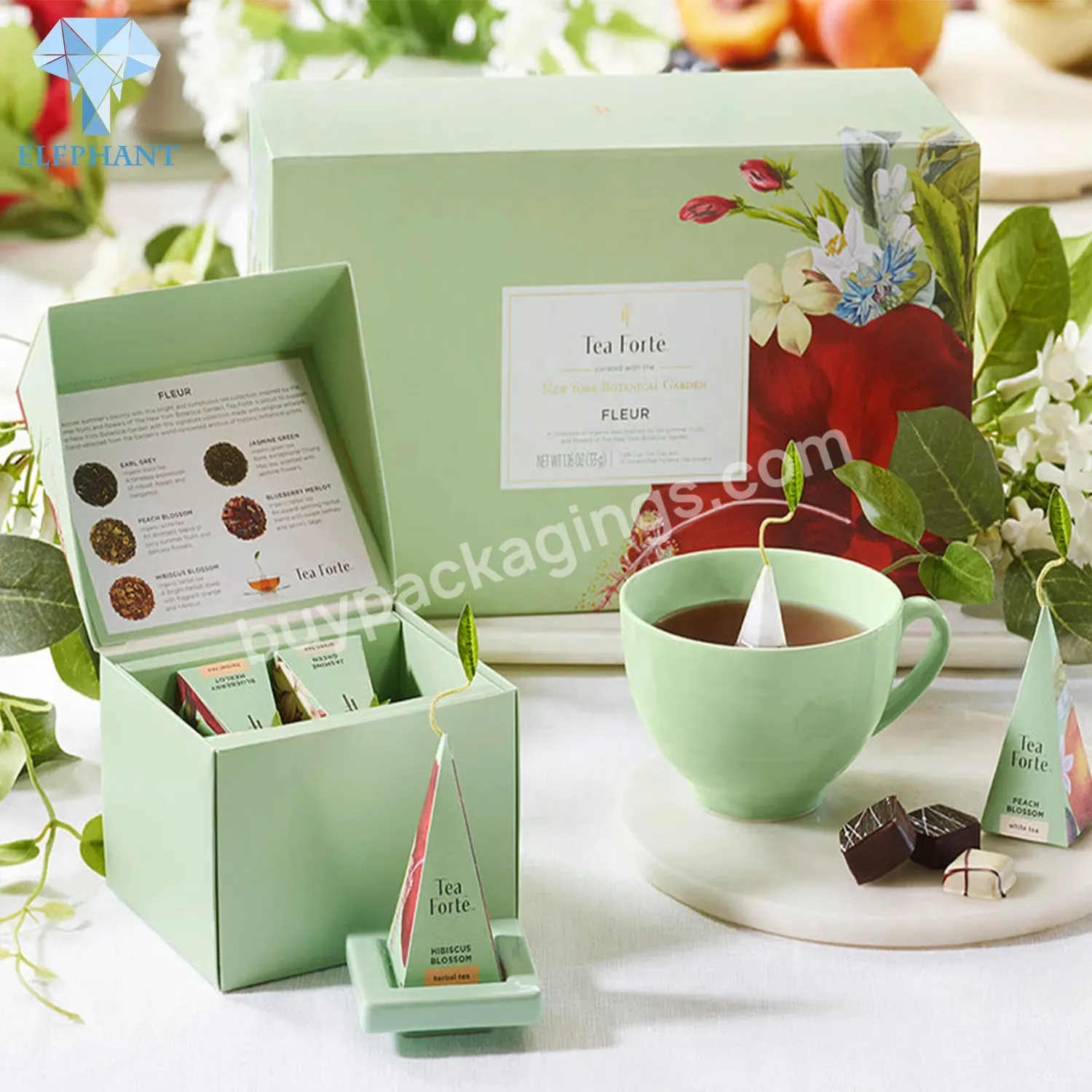 Custom Tea Pot With Color Box Packing Tea Cup And Saucer Packaging Box