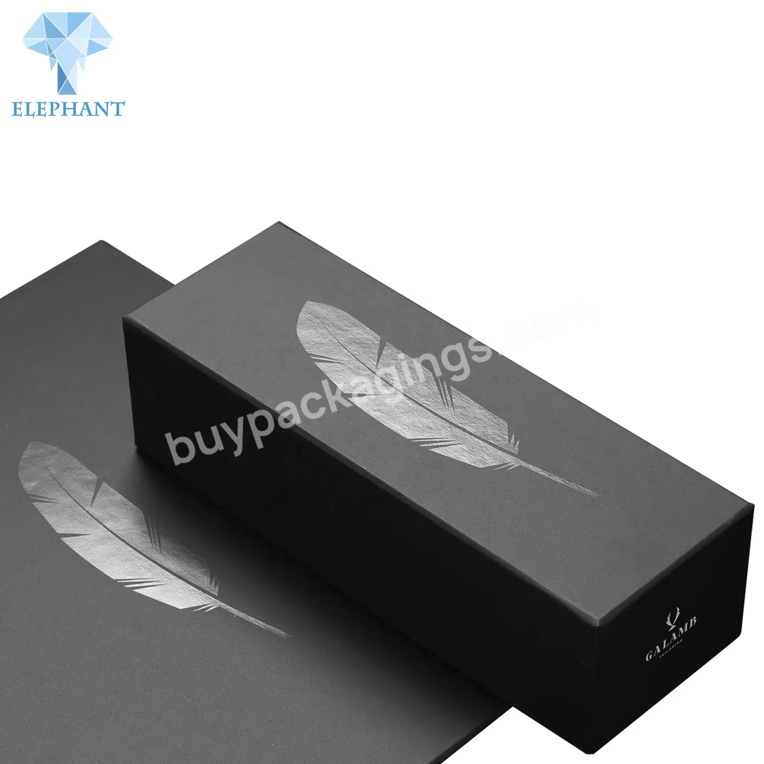 Custom Top Grade Luxury Good Price Black Cardboard Belt Packaging Box