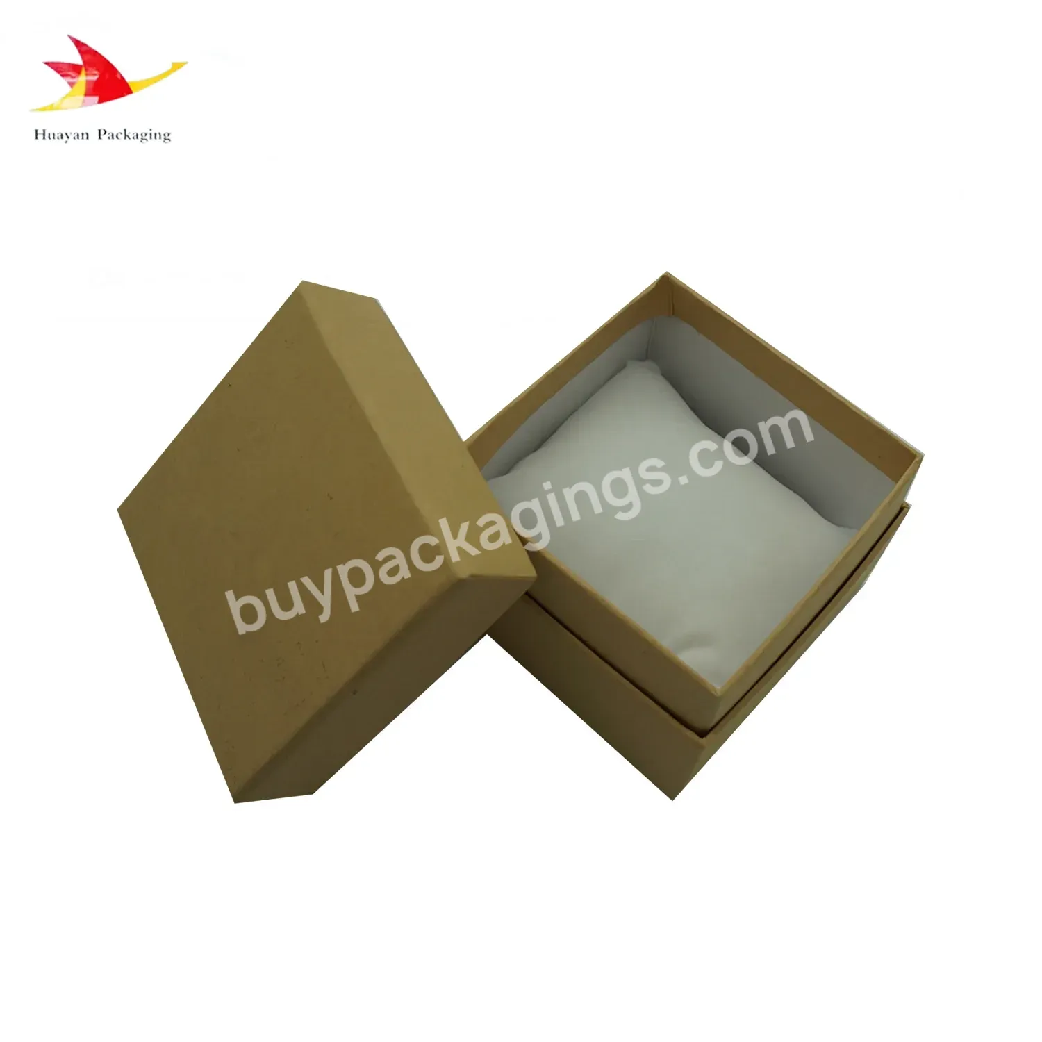 Custom Watch Storage Box Built-in Eco-friendly Kraft Pillow Luxury Packaging Of Electronic Products