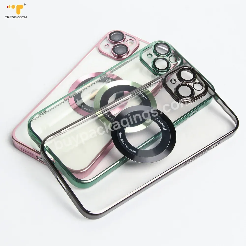 Customizable Cute Transparent New Cover Mobile Phone Case With Magnetic Wireless Charging Case For Iphone 13 Pro Max