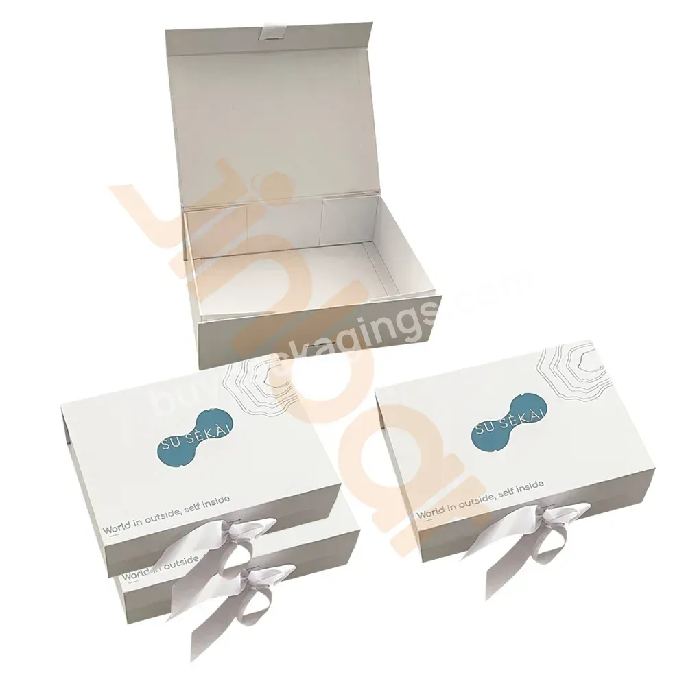 Customizable Theme Collections Packaging New Born Baby White Gift Box Magnetic Lid For New Grandparent Celebration Box