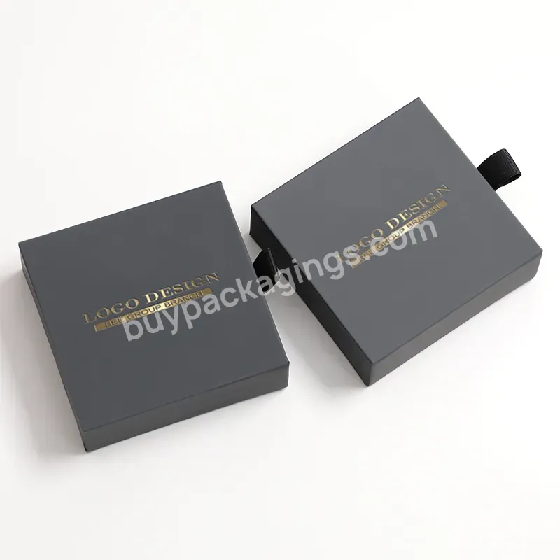 Customize Drawer Magnetic Closure Rigid Boxes Packaging Luxury Jewelry Gift Boxes With Ribbon