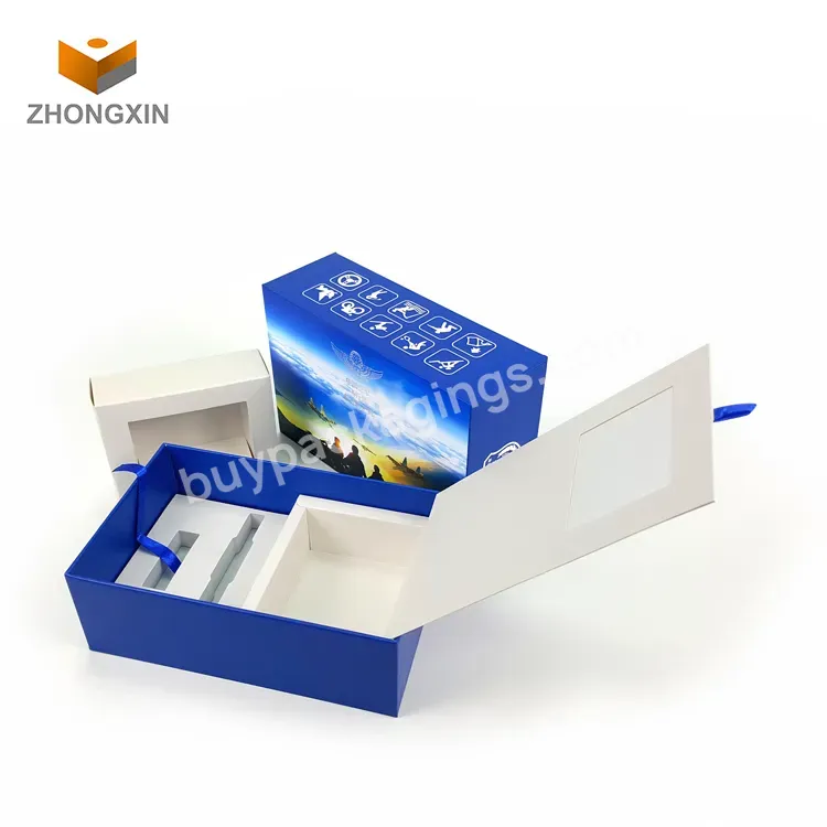 Customize Printing Logo Flip Boxes Cardboard Gift Box Mobile Phone Package Box Consumer Electronics Packaging