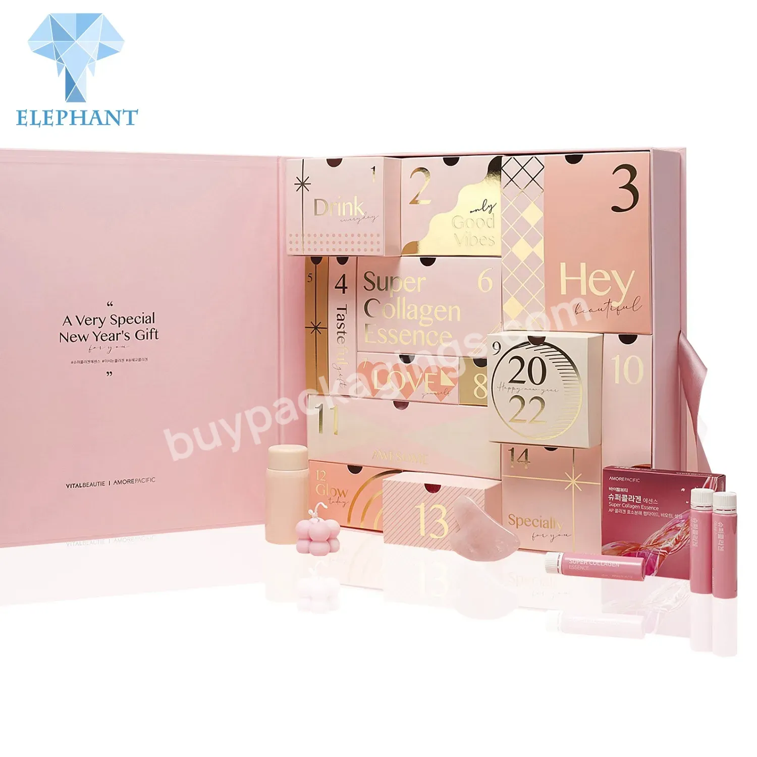 Customize Surprised Advent Calendar Makeup Cosmetic Packaging Box