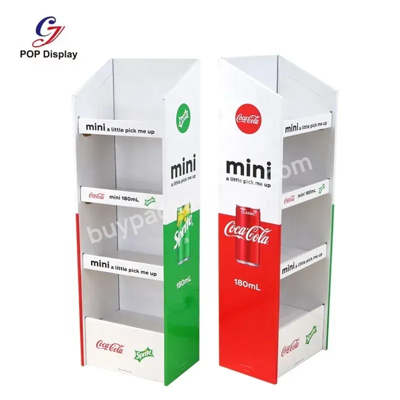 Customized Colors Single Sided Supermarket Display Unit Cardboard Paperboard Floor Shelves Retail Promotion Cookie Beverage - Buy Supermarket Display Unit,Supermarket Display Promotion,Single Sided Supermarket Display.