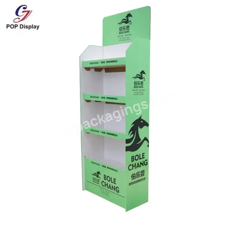 Customized Commodity Promotion Supermarket Cardboard Standing Display Shelf Paperboard Floor Display Stand For Beverage Drinking - Buy Cardboard Supermarket Display Stand,Display Supermarket Shelf,Beverage Standing Display.