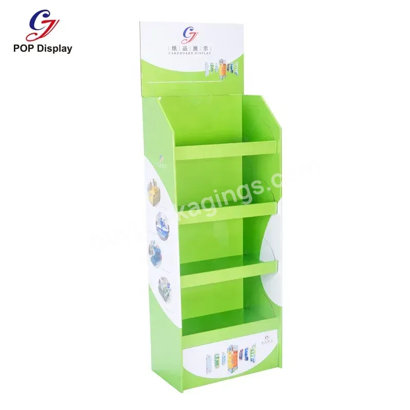 Customized Logo Foldable Paper Display Shelf Folding Cardboard Display Stand Promotion At Department Store - Buy Paper Display Shelf,Folding Cardboard Display Stand,Cardboard Paper Display.