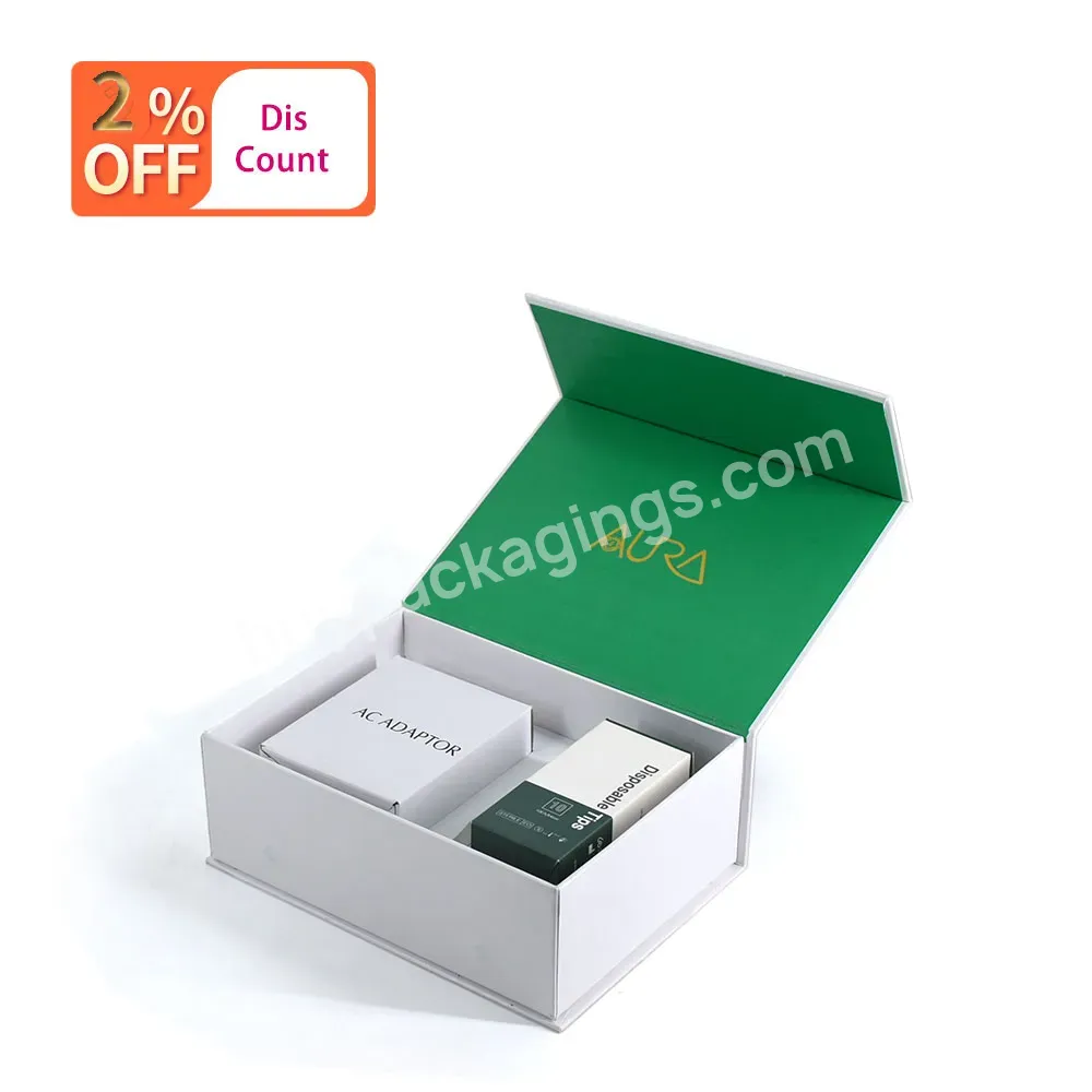 Customized Logo Luxury Design Golden Foil Cosmetic Packaging Paper Gift Magnetic Box