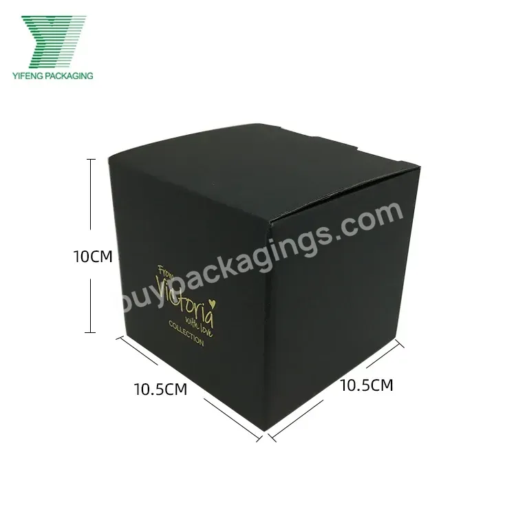 Customized Logo Printing Corrugated Folding Cardboard Box Packaging Matte Black Foldable Gift Paper Boxes