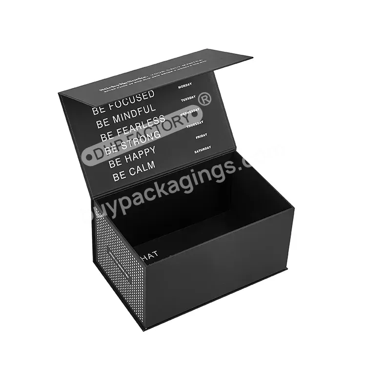 Customized Luxe Papier Magnetic Flat Pack Folding Rigid Cardboard Paper Box Collapsible Magnetic Closure A5 Deep Box