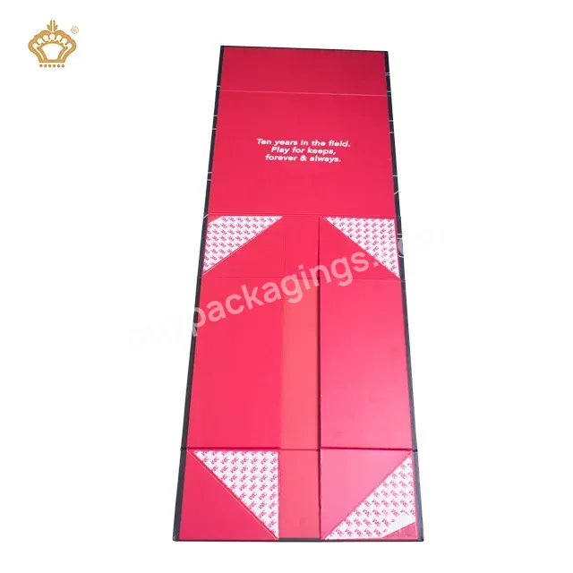 Customized Luxury Rigid Flat Pack Folding Packaging Gift Paper Box With Magnetics