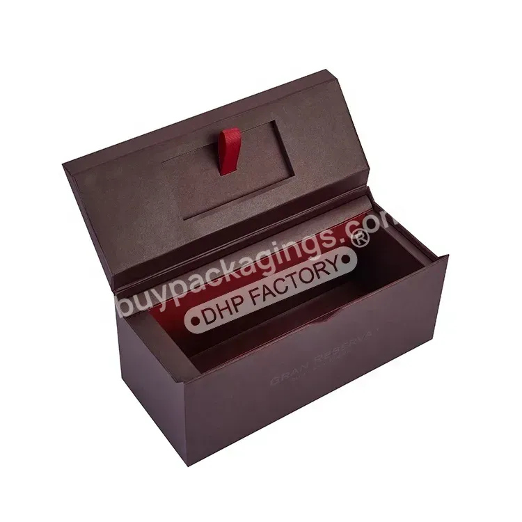 Customized Magnetic Closure Rigid Cardboard Champagne Liquor Bottle Packaging Luxury Alcohol Gift Box