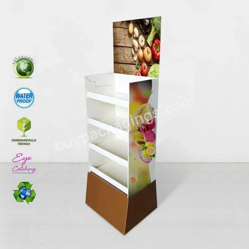 Customized Pop Up Cardboard Display Stand Paper Corrugated Floor Shelves Rack Promotion Display For Wine Honey Food - Buy Pop Up Cardboard Display Stand,Honey Cardboard Display Stand,Supermarket Shelves Wine Display Stand Rack.