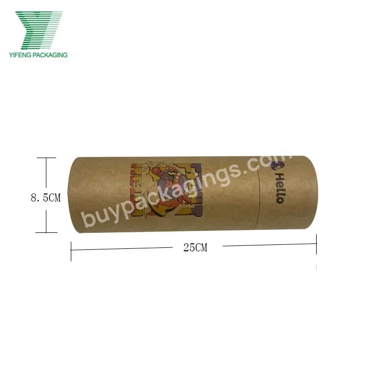 Customized Printing Whiskey Wine Glass Bottle Packaging Paperboard Tube Cardboard Cylinder Round Box