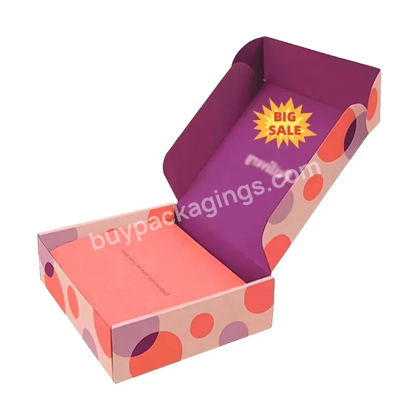 Customized Shipping Boxes For Clothes Pink Mailer Corrugated Packaging Gift Box