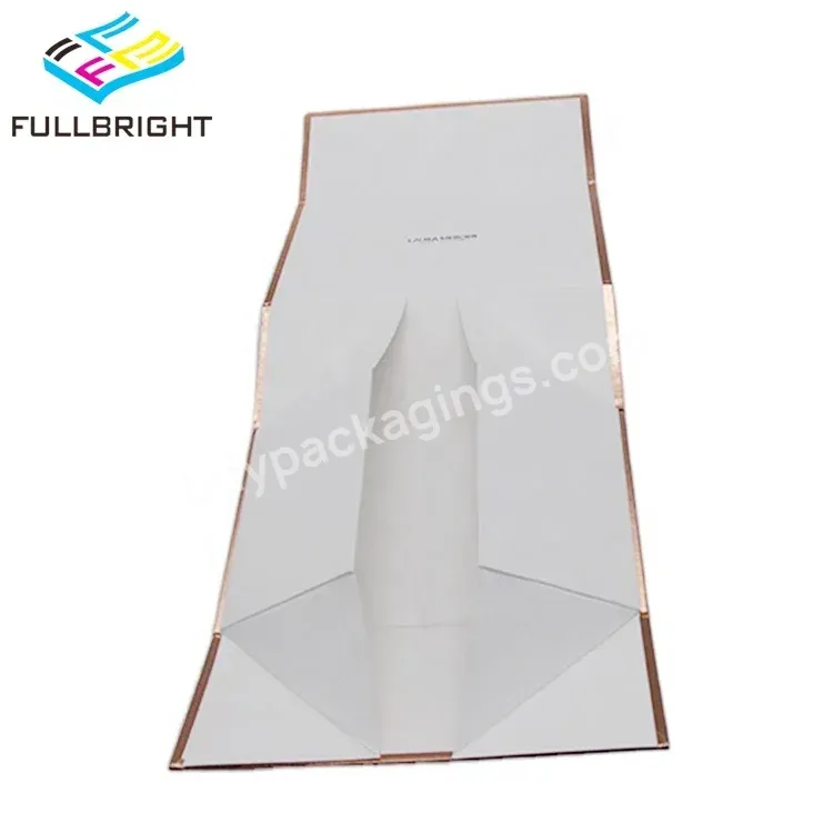 Customized White Cardboard Collapsible Foldable Magnetic Closure Gift Mystery Box Clothing Package Paper Box For Clothes