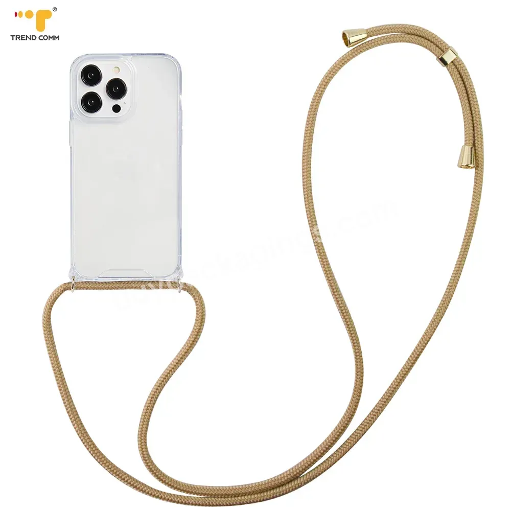 Cute Waterproof Universal Necklace Phone Cases With Strap Wrist Strap Cell Mobile Leather 11 12 13 14 15 Max