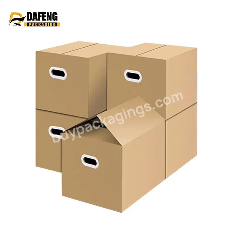 Dafeng Biodegradable Clothing Fold Corrugated Kraft Paper Box Cardboard Mailer Custom Shipping Boxes With Logo Packaging