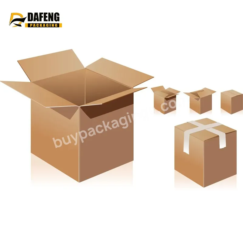Dafeng Brown Corrugated Cardboard Mailer Boxes S M L Customized Sizes Mailing Boxes For Packaging Small Business