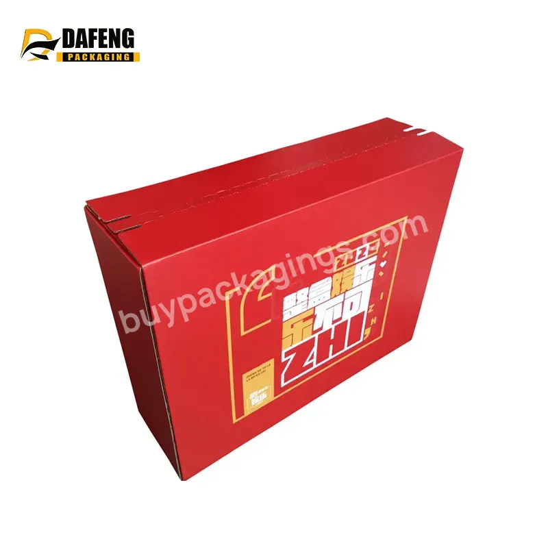 Dafeng Custom Eco Friendly Color Printing Corrugated Paper Clothing Packaging Shipping Box