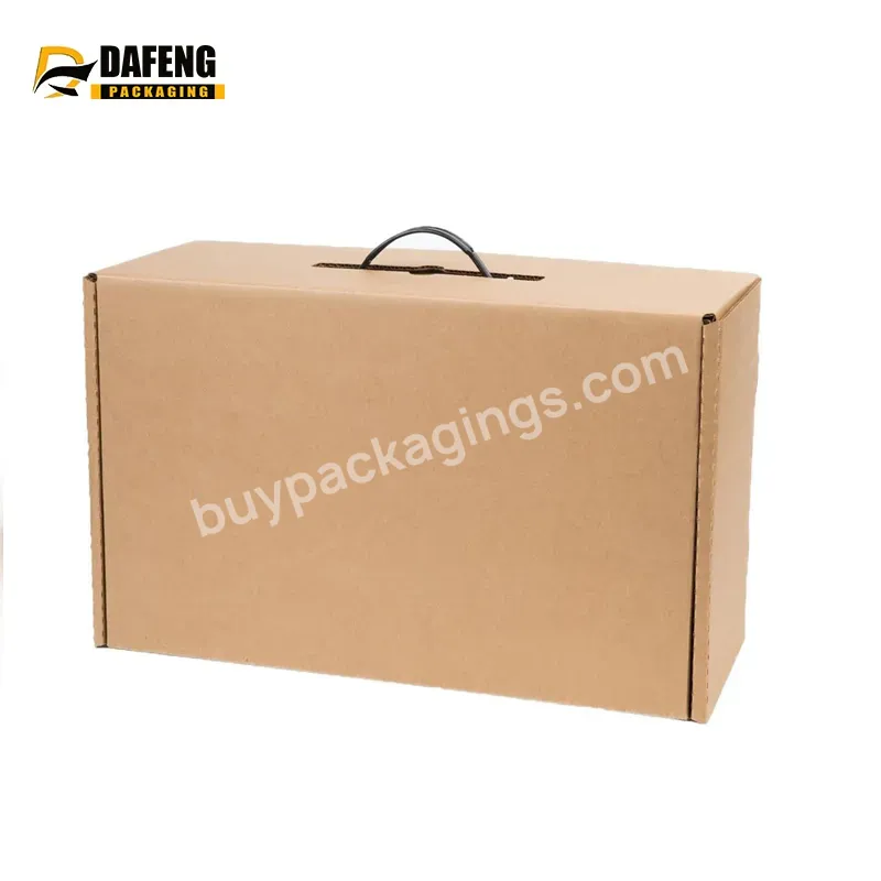 Dafeng Custom Kraft Self Seal Adhesive Packaging Boxes Easy Tear Strip Zipper Mailing Mailer Shipping Box With Zipper